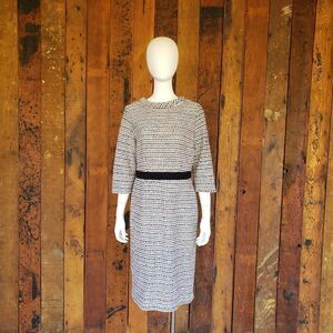 Eva Mendes Tweed Long Sleeved Dress